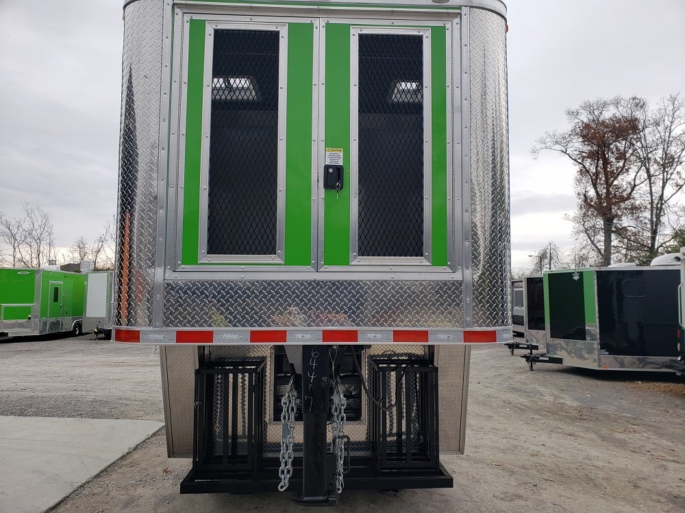 8.5 x 53 Gooseneck Lime Green Food Concession Trailer