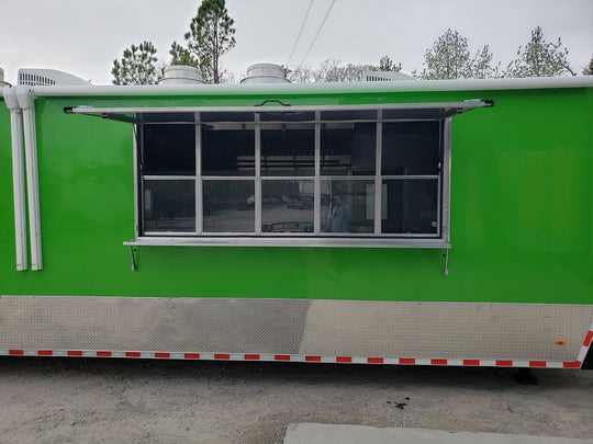 8.5 x 53 Gooseneck Lime Green Food Concession Trailer