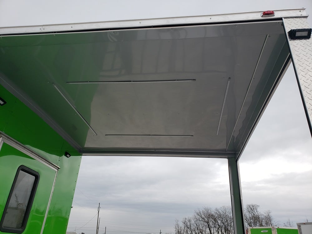 8.5 x 53 Gooseneck Lime Green Food Concession Trailer