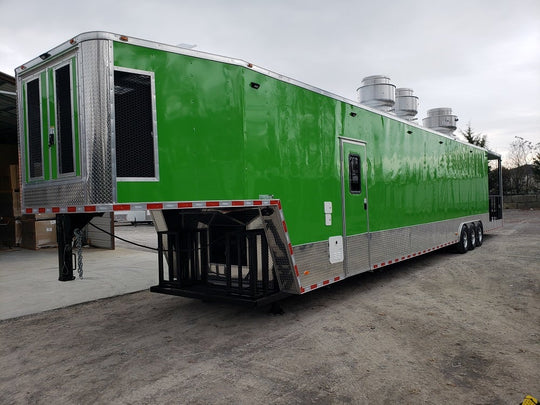 8.5 x 53 Gooseneck Lime Green Food Concession Trailer