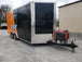 8.5' x 18' Black & Orange Concession Food Vending Trailer