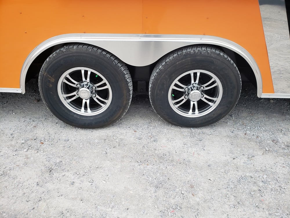 8.5' x 18' Black & Orange Concession Food Vending Trailer