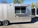 8.5' x 20' Light Pewter Porch Style Concession Trailer