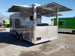 8.5' x 20' Light Pewter Porch Style Concession Trailer