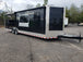 8.5' x 28' Black Porch Style Concession Food Trailer With Appliances