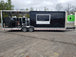 8.5' x 28' Black Porch Style Concession Food Trailer With Appliances