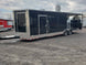 8.5' x 28' Black Porch Style Concession Food Trailer With Appliances