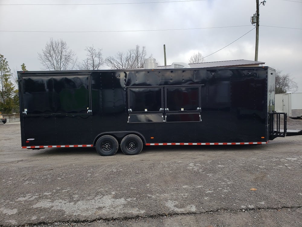 8.5 x 28 Black Concession Trailer