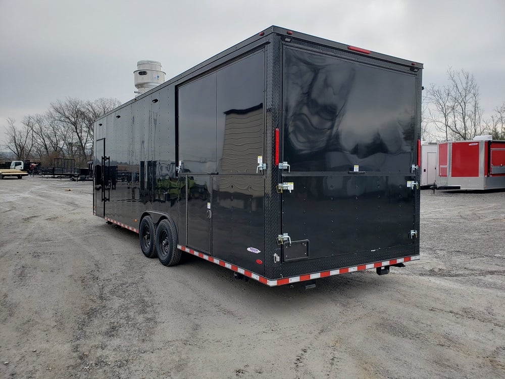 8.5 x 28 Black Concession Trailer