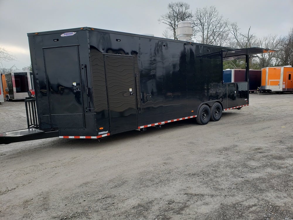 8.5 x 28 Black Concession Trailer