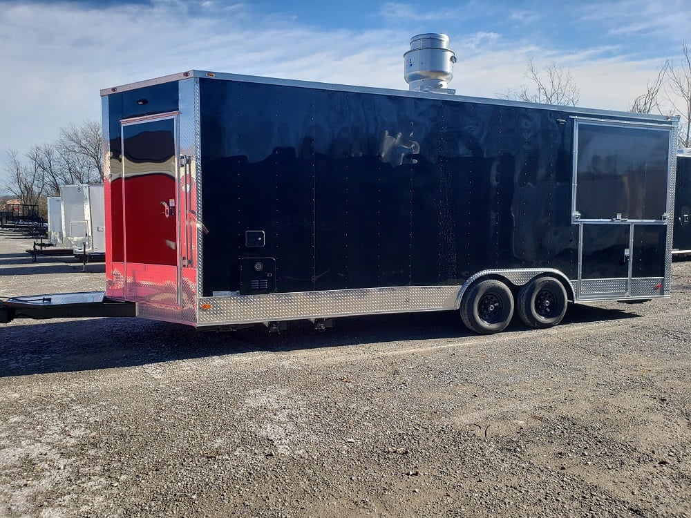 8.5 x 22 Porch Style Concession Food Trailer