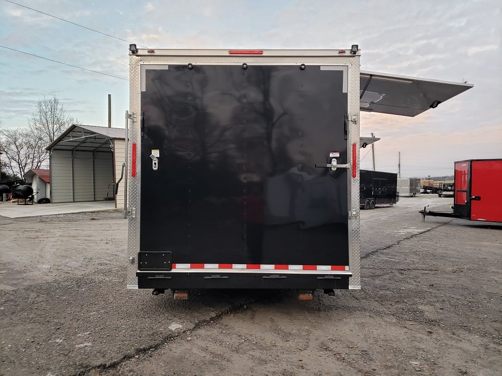 8.5' x 22' Porch Style Concession Food Trailer with Restroom and Appliances