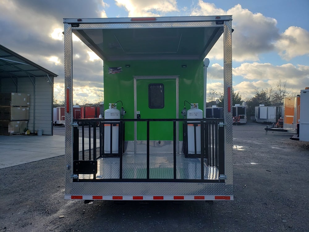 8.5 X 53 Lime Green Gooseneck Concession Food Trailer