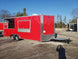 8.5 x 20 Red Porch Style Concession Food Trailer