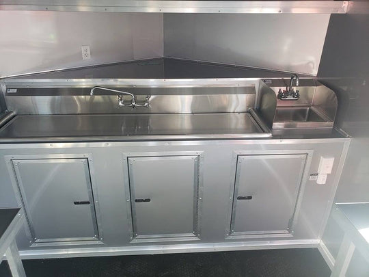 8.5 x 20 Red Porch Style Concession Food Trailer