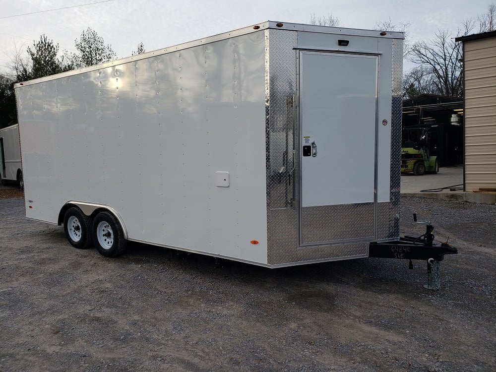 8.5' x 18' White Concession Food Trailer W/ Restroom