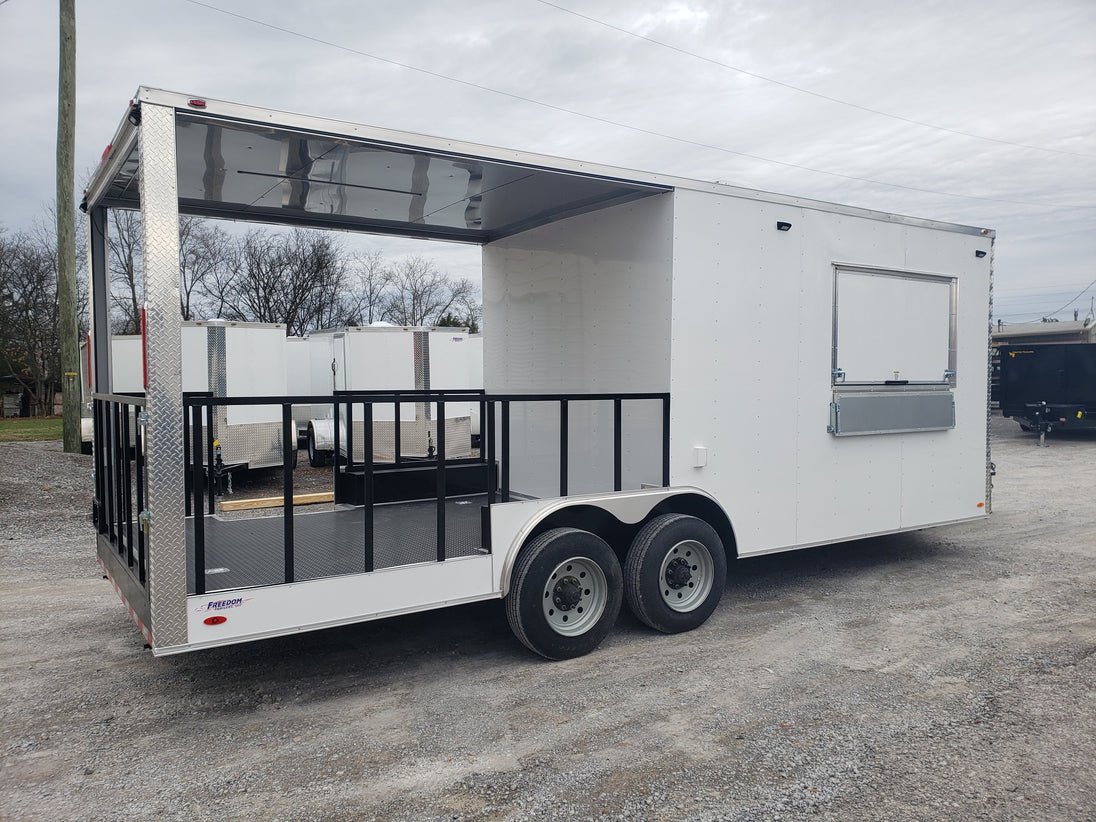 8.5 x 22 Porch Style Concession Food Trailer