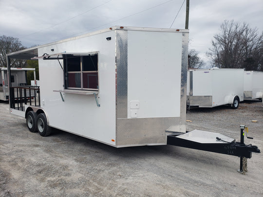 8.5 x 22 Porch Style Concession Food Trailer