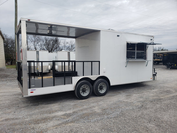 8.5 x 22 Porch Style Concession Food Trailer