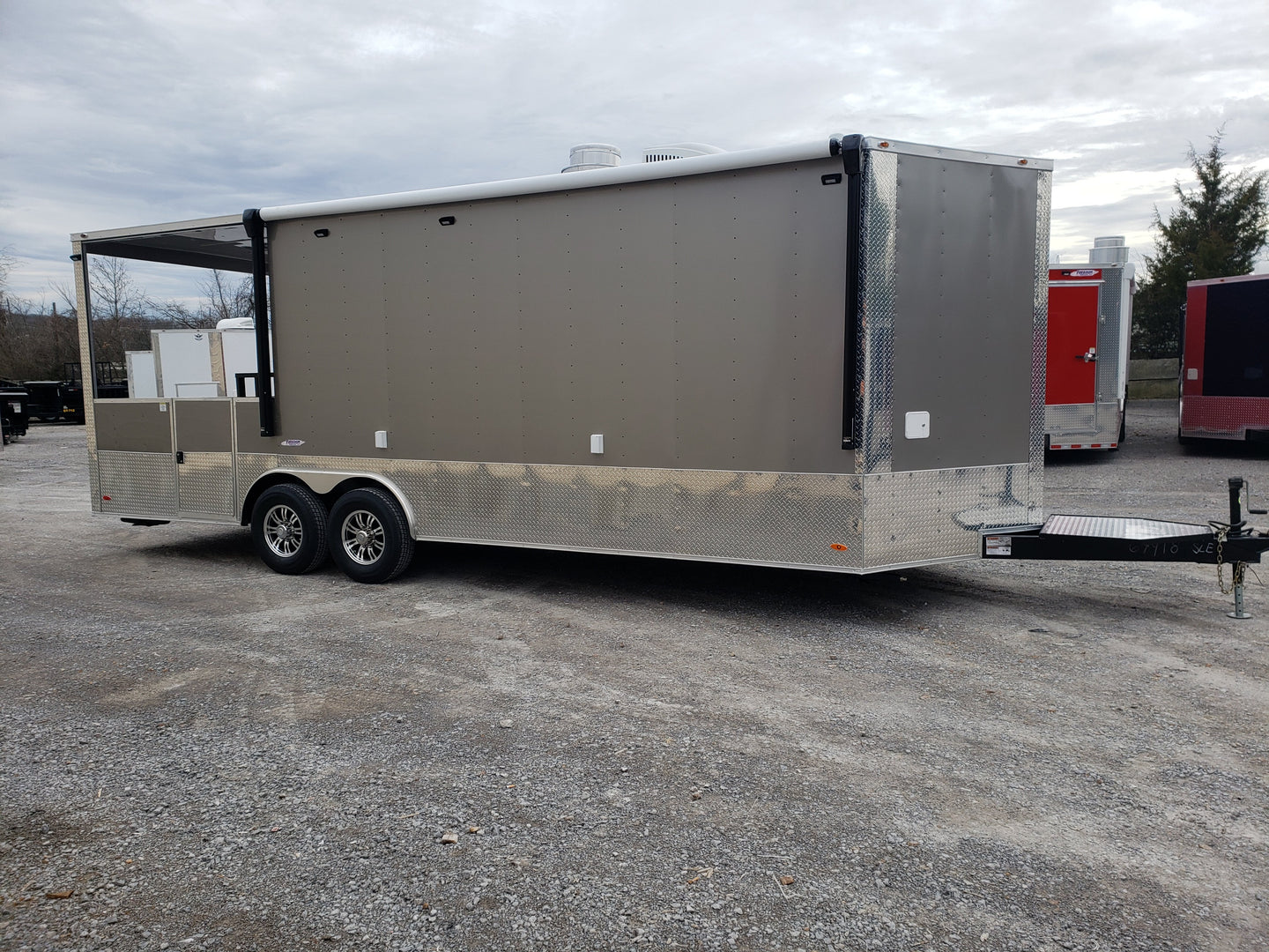 8.5 x 24 Porch Style Food Concession Trailer