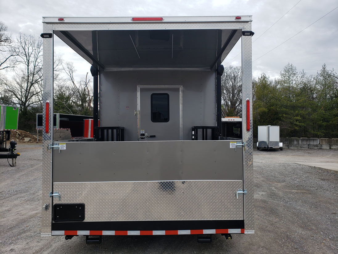 8.5 x 24 Porch Style Food Concession Trailer