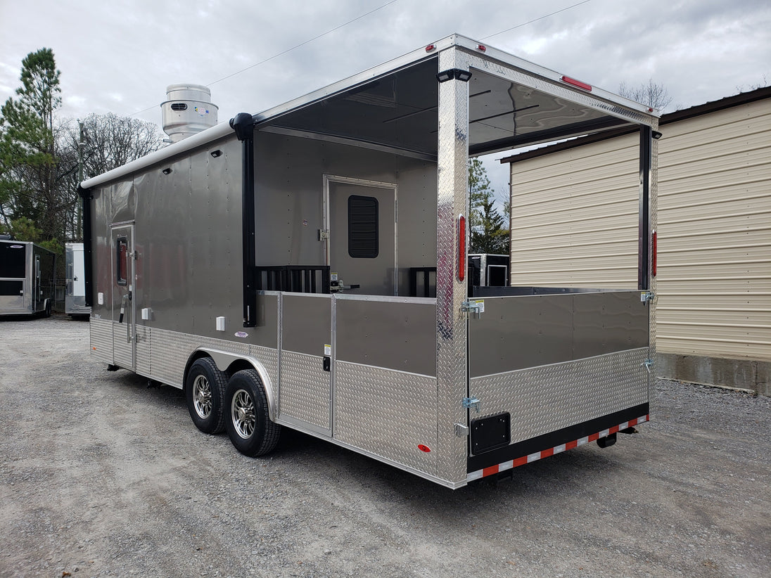 8.5 x 24 Porch Style Food Concession Trailer