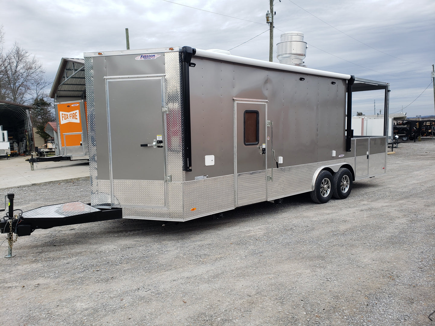 8.5 x 24 Porch Style Food Concession Trailer