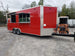 8.5 x 20 Red Porch Style Food Concession Trailer