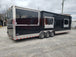 8.5' x 32' Black Porch Style Concession Food Trailer