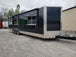 8.5' x 32' Black Porch Style Concession Food Trailer