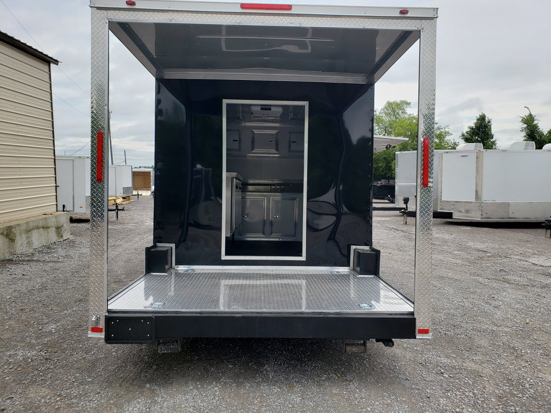 8.5' x 20' Black Pizza Vending Concession Trailer