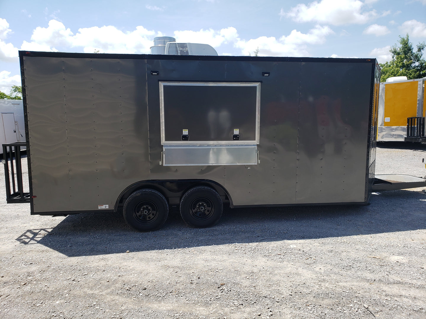 Med Charcoal Grey 8.5' x 18' Food Concession Trailer