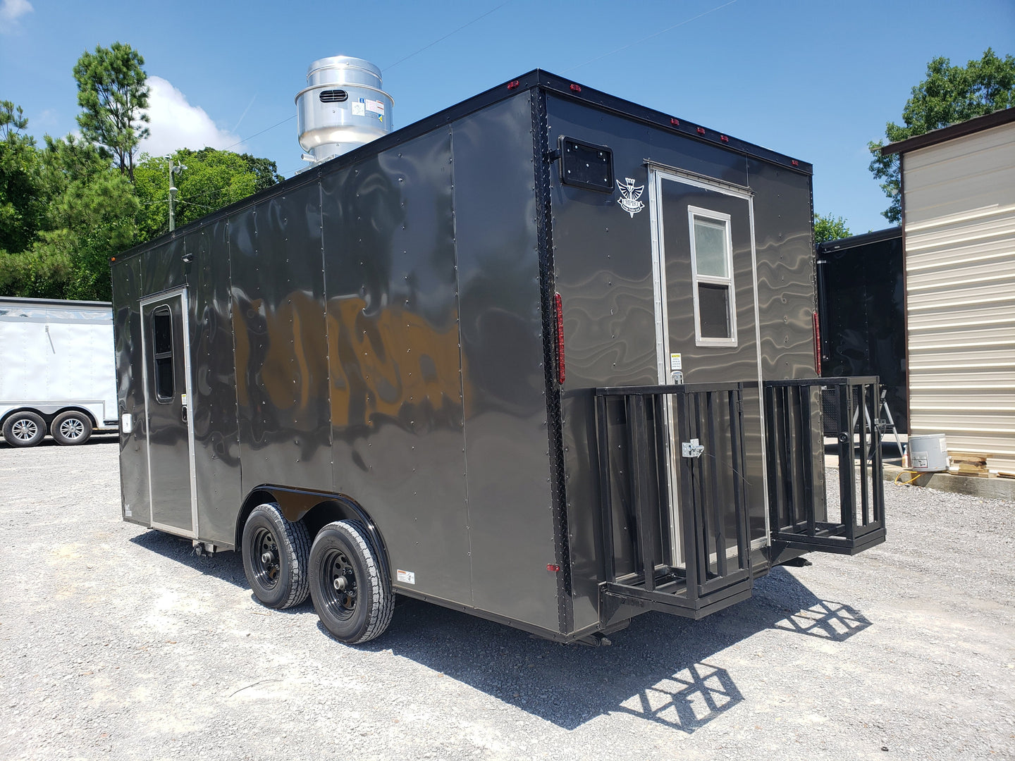 Med Charcoal Grey 8.5' x 18' Food Concession Trailer