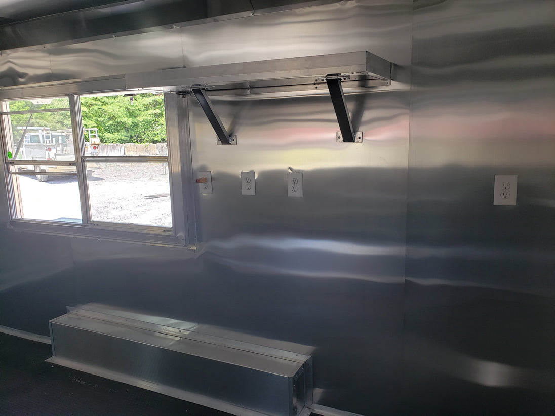 Med Charcoal Grey 8.5' x 18' Food Concession Trailer