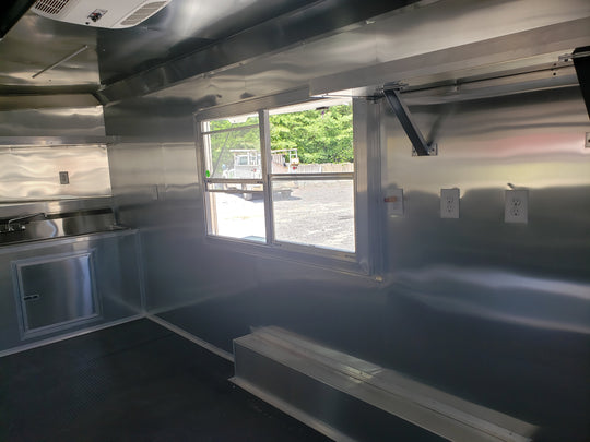 Med Charcoal Grey 8.5' x 18' Food Concession Trailer