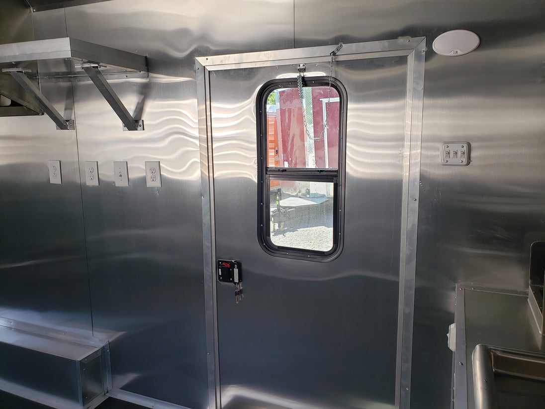 Med Charcoal Grey 8.5' x 18' Food Concession Trailer