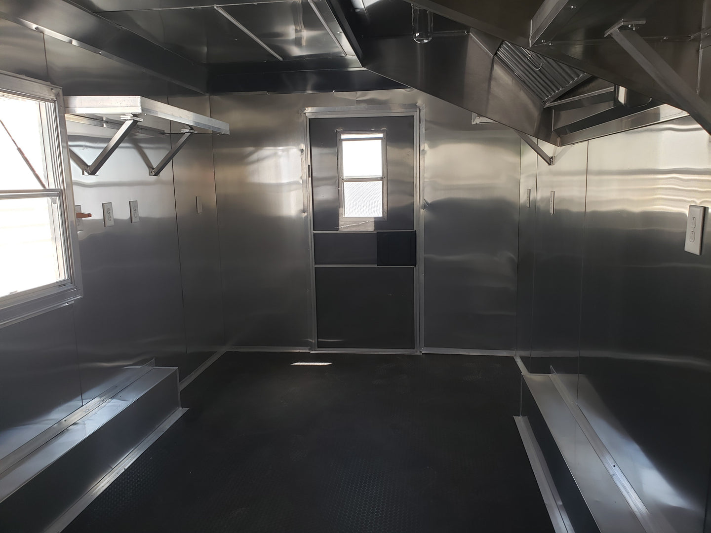 Med Charcoal Grey 8.5' x 18' Food Concession Trailer