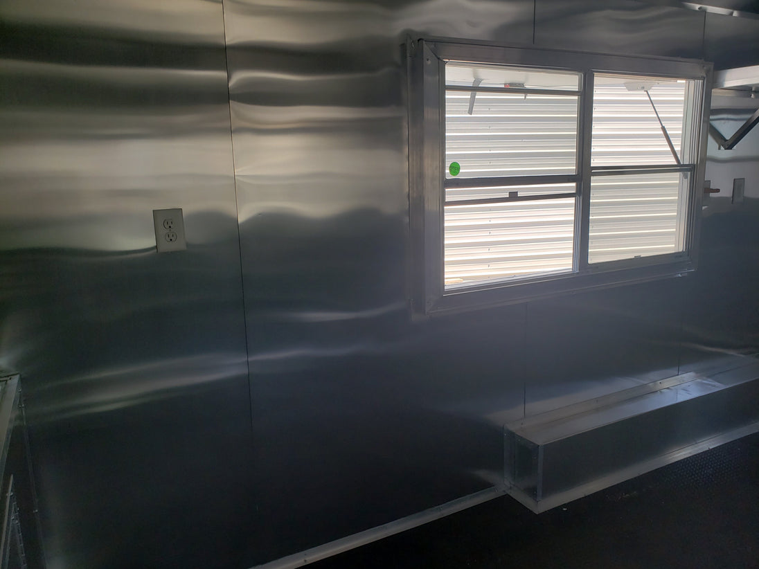 Med Charcoal Grey 8.5' x 18' Food Concession Trailer