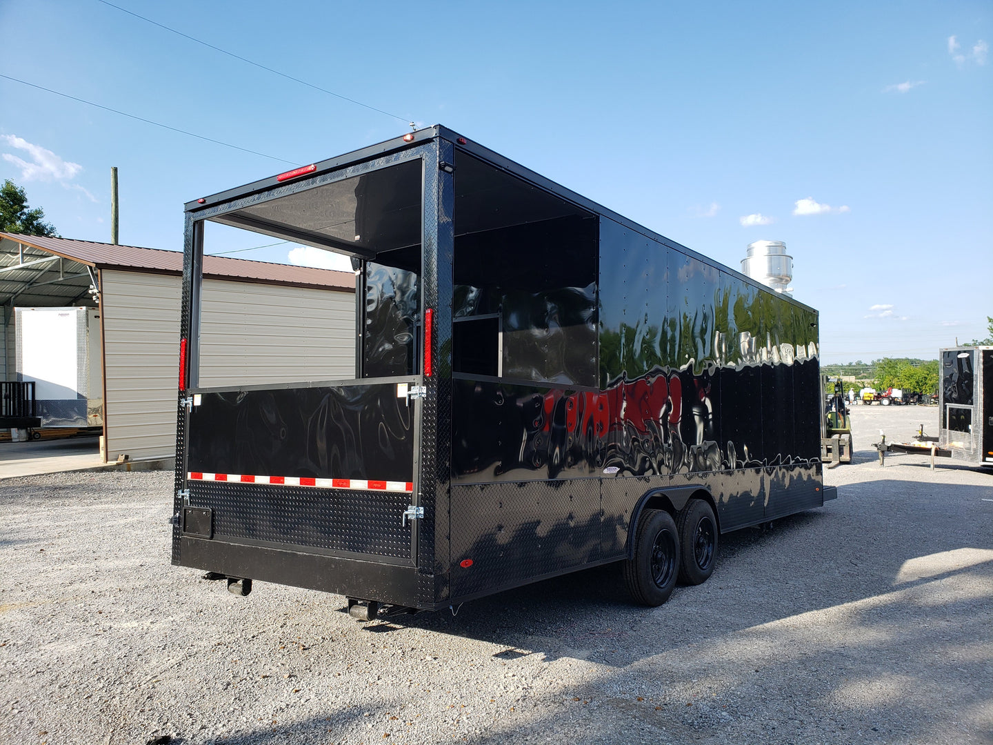 8.5' x 26' Black Pizza Vending Concession Food Trailer