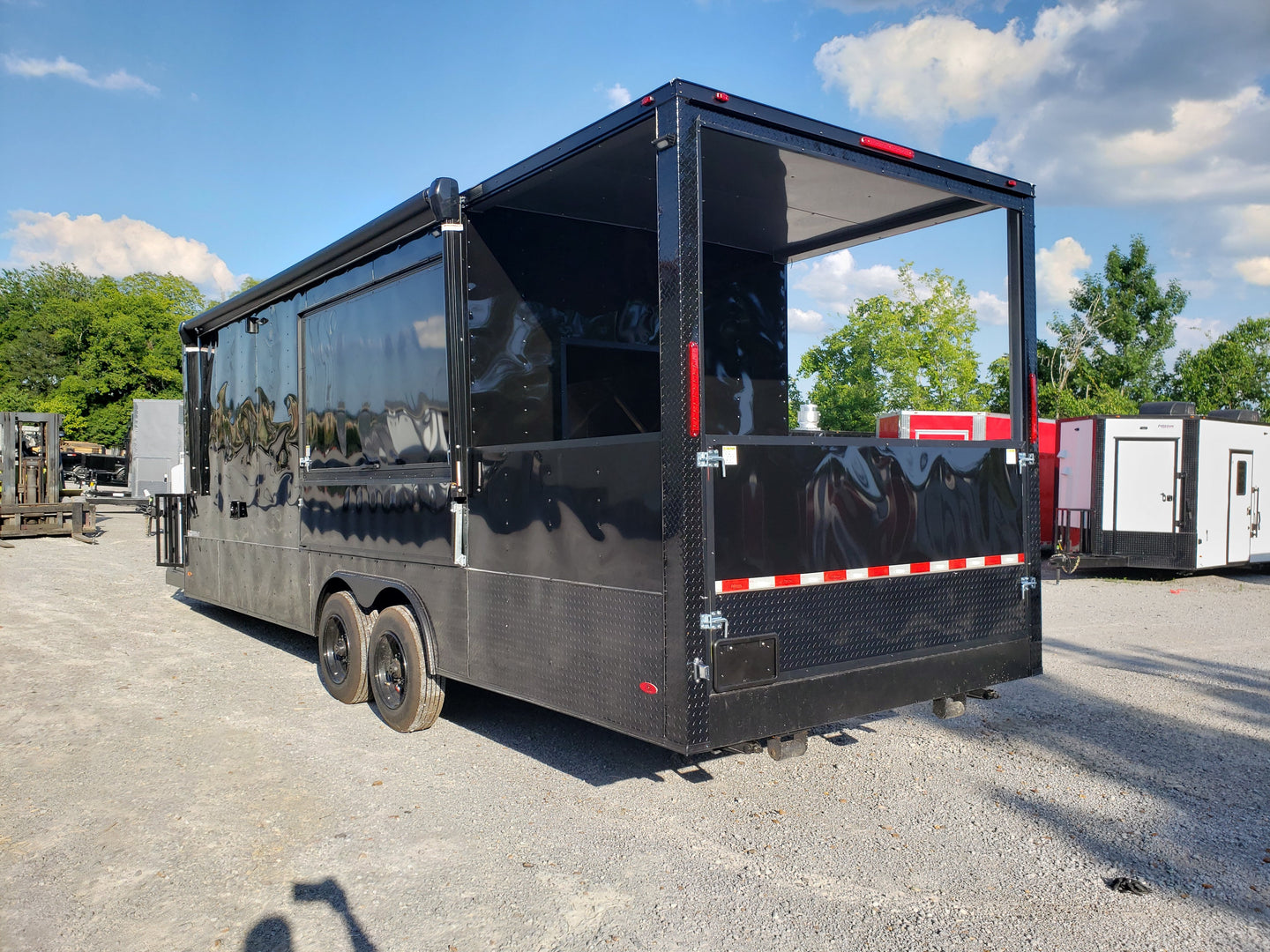 8.5' x 26' Black Pizza Vending Concession Food Trailer