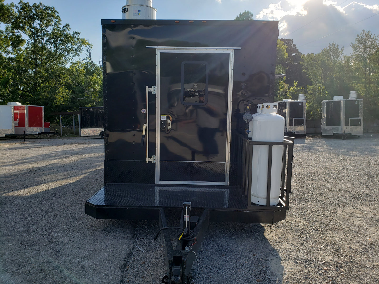 8.5' x 26' Black Pizza Vending Concession Food Trailer