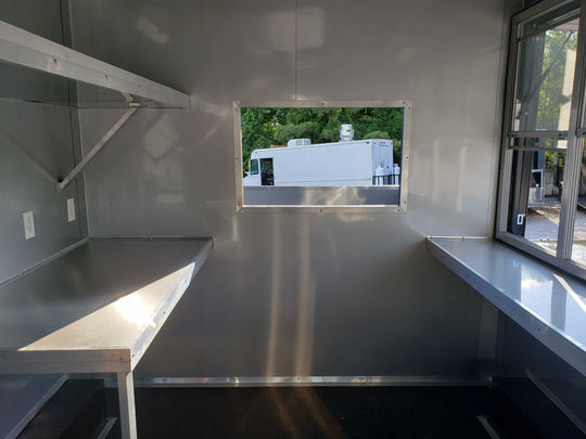 8.5' x 26' Black Pizza Vending Concession Food Trailer