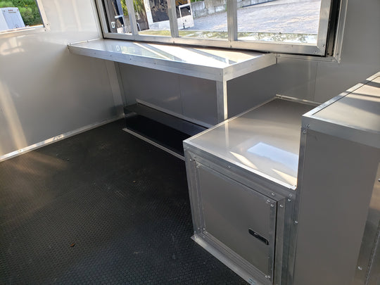 8.5' x 26' Black Pizza Vending Concession Food Trailer