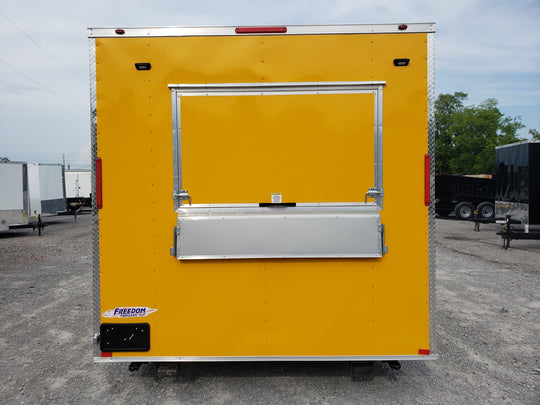 8.5' x 16' Penske Yellow Ice Cream Food Concession Trailer