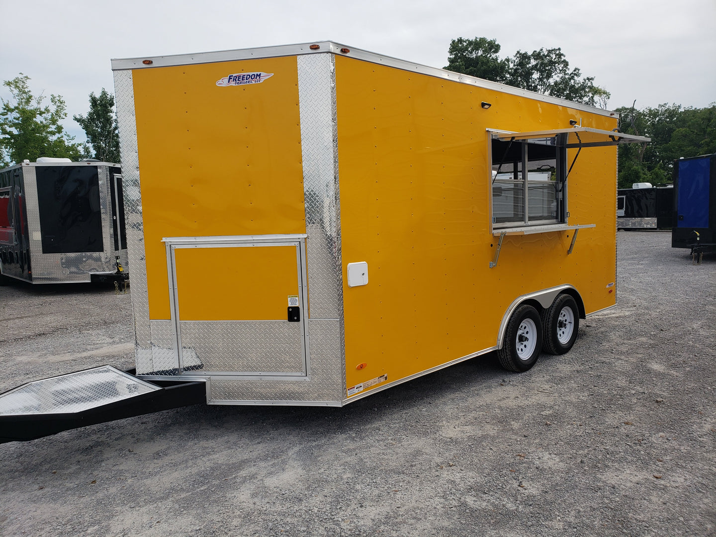 8.5' x 16' Penske Yellow Ice Cream Food Concession Trailer