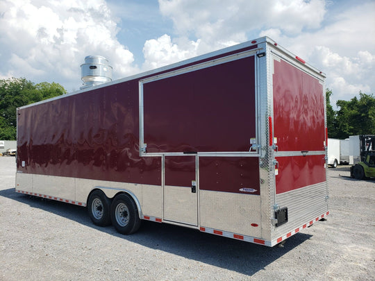 8.5' x 28' Brandy Wine BBQ Vending Concession Trailer - SLE Equipment - 2
