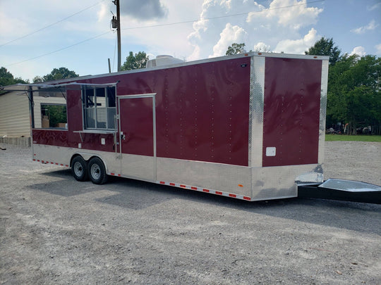 8.5' x 28' Brandy Wine BBQ Vending Concession Trailer - SLE Equipment - 1