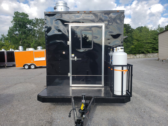 8.5' x 26' Black Pizza Vending Concession Trailer