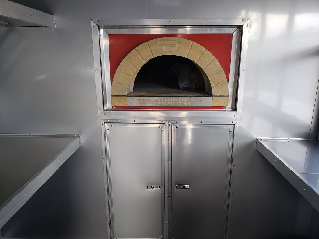 8.5' x 26' Black Pizza Vending Concession Trailer