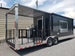 8.5' x 28' Charcoal Gray Porch Style Concession Trailer with Restroom